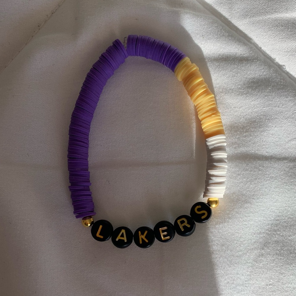 This is another lakers bracelet which is homemade!